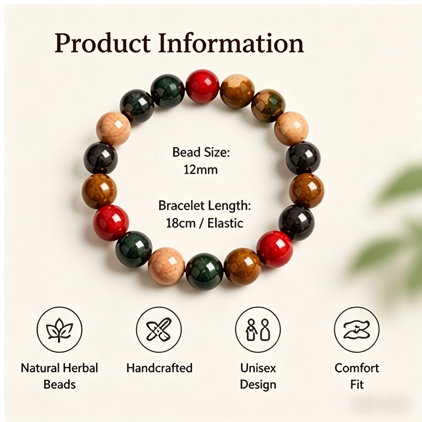 ✨ Five Elements Herbal Incense Bead Bracelet | Traditional Chinese Wellness Jewelry-WBJ