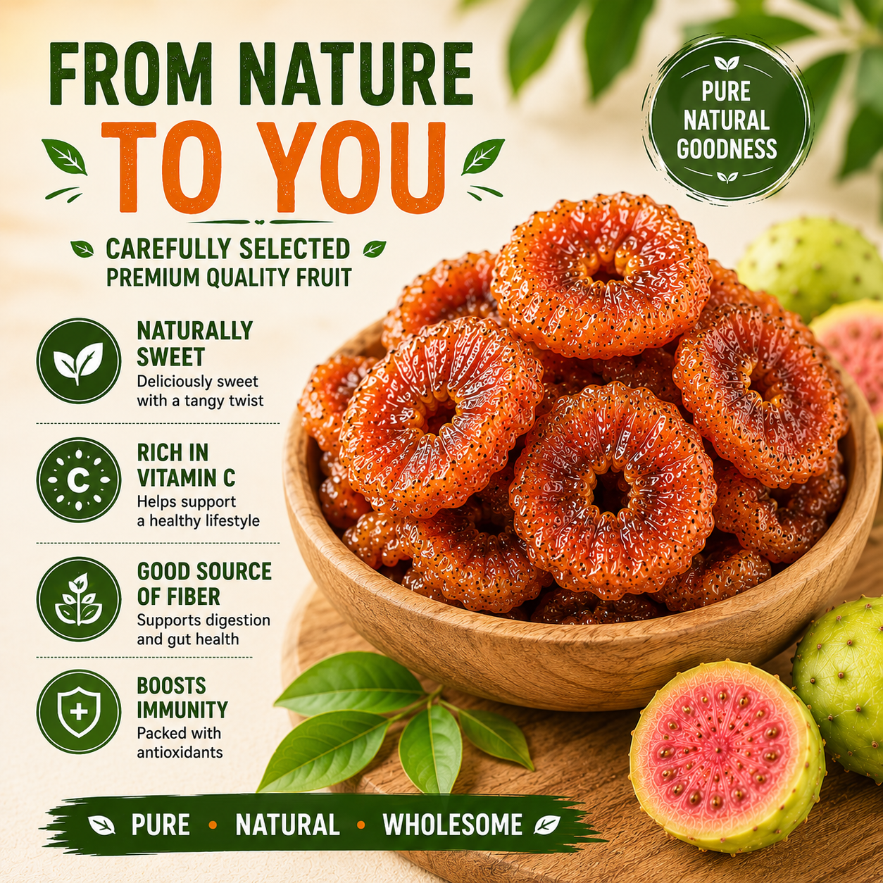 ✓ Say Goodbye to Sugar Cravings!!! Enjoy Antioxidant-Rich Rosa Roxburghii Slices and Support a Balanced Metabolism Naturally-JY