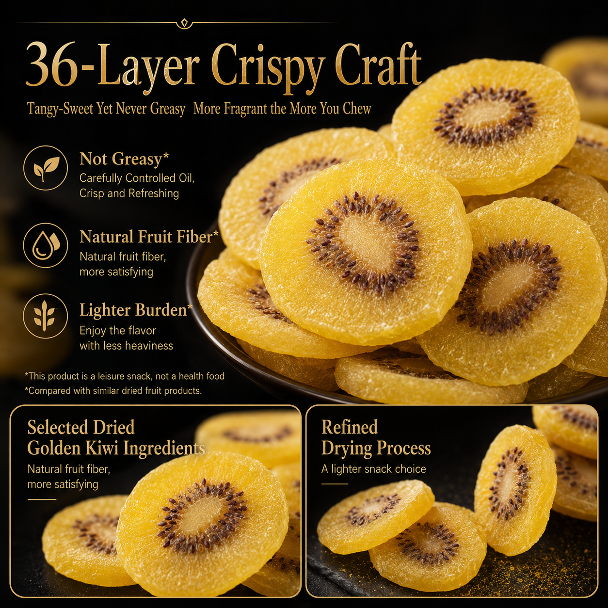 🥝 Nourish your body with high-quality natural fruit nutrition and the crisp texture of golden kiwi — a ready-to-eat snack tailored for those mindful of vascular health-CJP