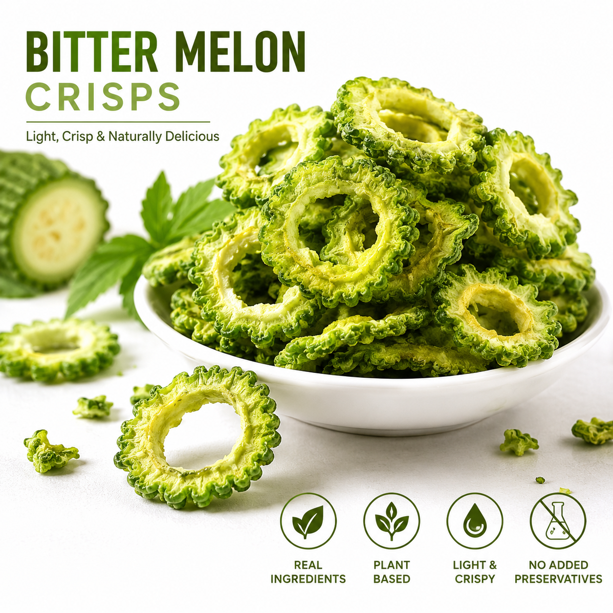 Premium Bitter Melon Chips A Naturally Crispy Snack for Smarter Everyday Choices-OKL