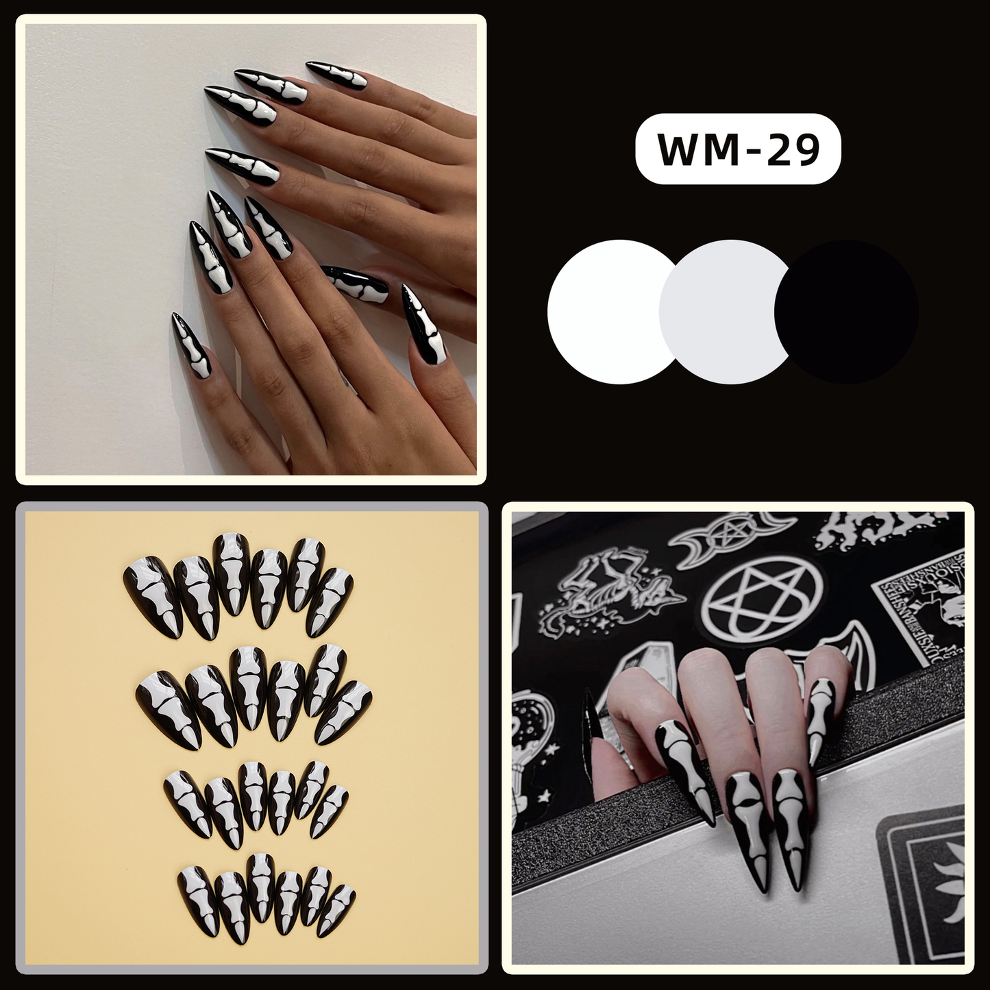 💅High-end press On Nails for Women, Reusable Glue-On Nails, ✨Easy DIY Manicure at Home-XXS