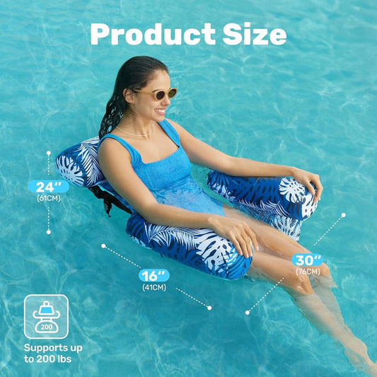 Inflatable Pool Floats Adult, 2 Packs / 1 Pack Floating Lounge Chairs , Blow up Pool Noodles for Adult Heavy Duty, Floating Chair for Party Summer Water Beach Lake Fun   Mother's Day Gift&April Stock Up-JY