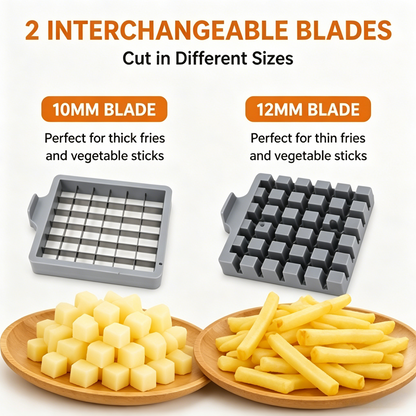 🥕 Multi-Purpose Vegetable Chopper | 2 Blades for Fries, Carrots & More-WBJ
