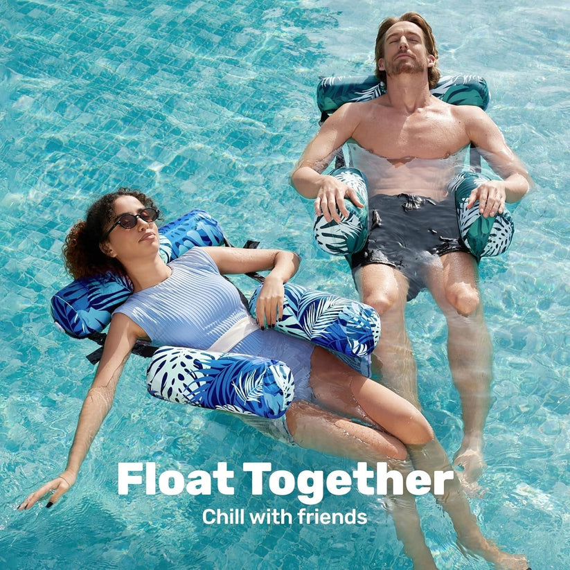 Inflatable Pool Floats Adult, 2 Packs / 1 Pack Floating Lounge Chairs , Blow up Pool Noodles for Adult Heavy Duty, Floating Chair for Party Summer Water Beach Lake Fun   Mother's Day Gift&April Stock Up-JY