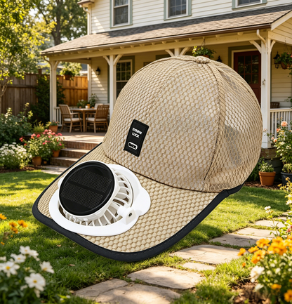 ☀️ Solar-Powered Cooling Fan Baseball Cap | UPF 50+ Sun Protection-WBJ