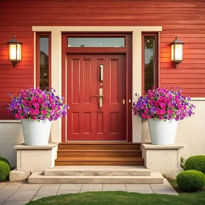 Artificial Flower (16pcs/set), Faux Flower, Decorative Flower for Home Garden, Porch, Window Box, Yard and Seasonal Celebrations, Spring/Summer Decoration, Fruit, Artificial Flower Plant #GLOBAL PICKS-JY