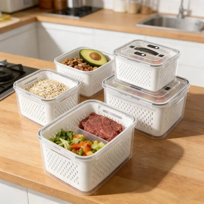 12-Pack Fridge Organizers and Storage  – Fresh Produce & Meat Storage Set -III
