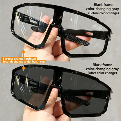 Photochromic Outdoor Sunglasses UV400 Protection for Cycling, Hiking & Everyday Adventure Adaptive Lenses. All-Day Comfort. Built for Performance.-JY