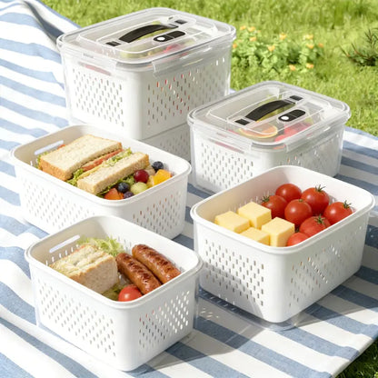 12-Pack Fridge Organizers and Storage  – Fresh Produce & Meat Storage Set -III