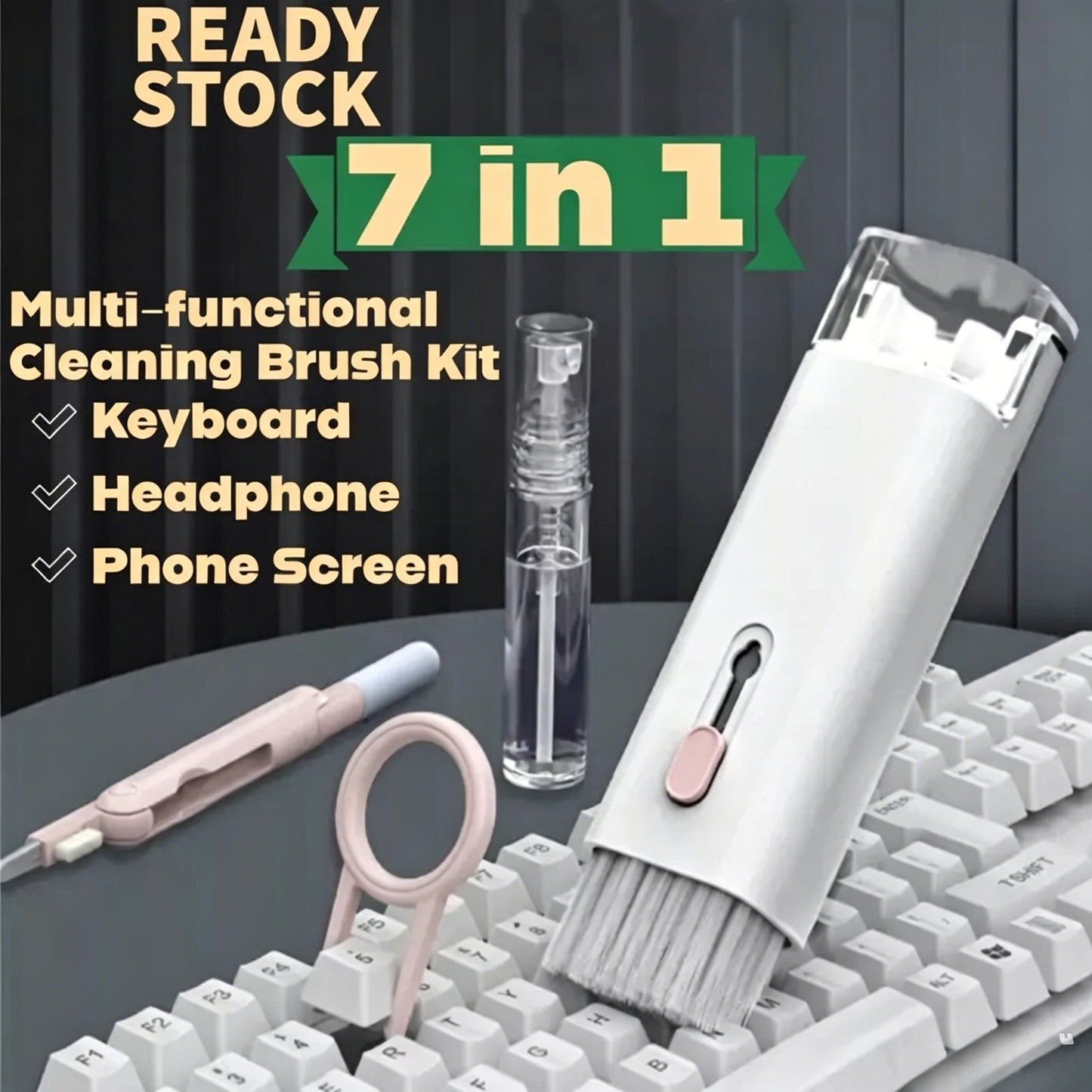 ✨7-in-1 Electronic Cleaning Kit, Keyboard Phone Earphone Cleaning Brush Pen-XLB