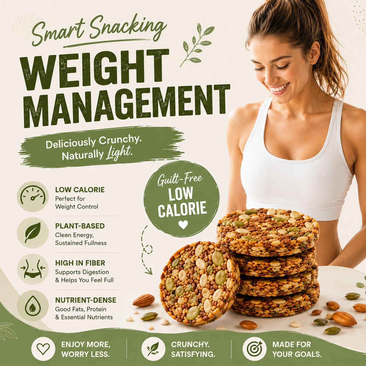 Premium Nut & Seed Crisps Naturally Crunchy Made for Smarter Everyday Snacking-TRL