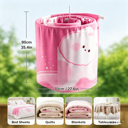 🌬️360° Spiral Bed Sheet & Blanket Drying Hanger | Heavy Duty-WBJ