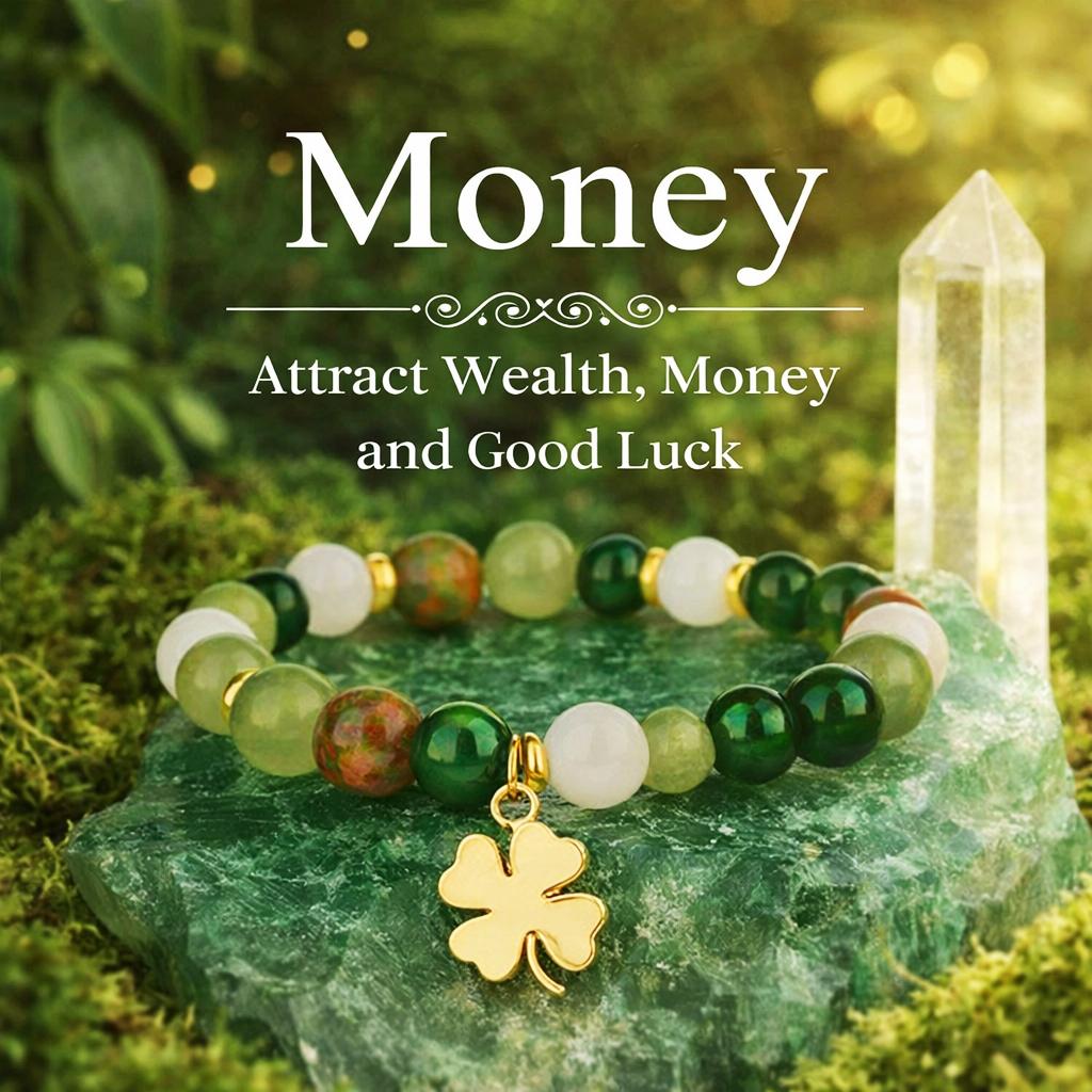 Attract Wealth & Good Luck Fast | Green Aventurine & Agate Bracelet for Abundance, Protection & Prosperity-JY