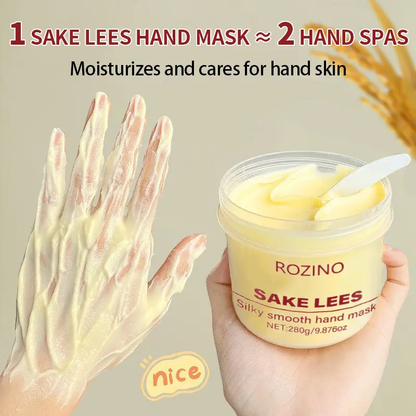 ✨ Sake Lees Hand Mask - Silky Smooth Formula for Hand Skin Care & Moisturization - 280g Net Weight-XLB.