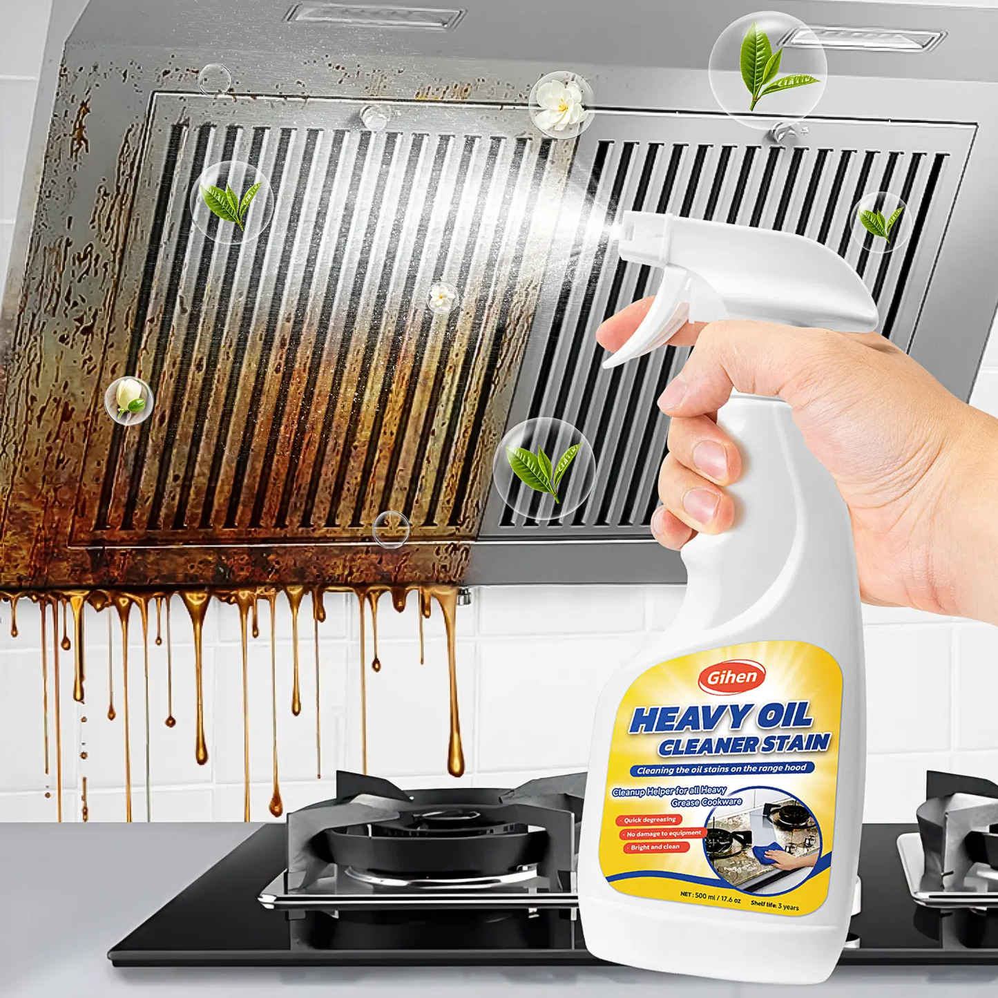 💧Effective All-Purpose Household Cleaner, Perfect for Kitchen, Oven, Stove, Sink & Home Surface Cleaning-XLB