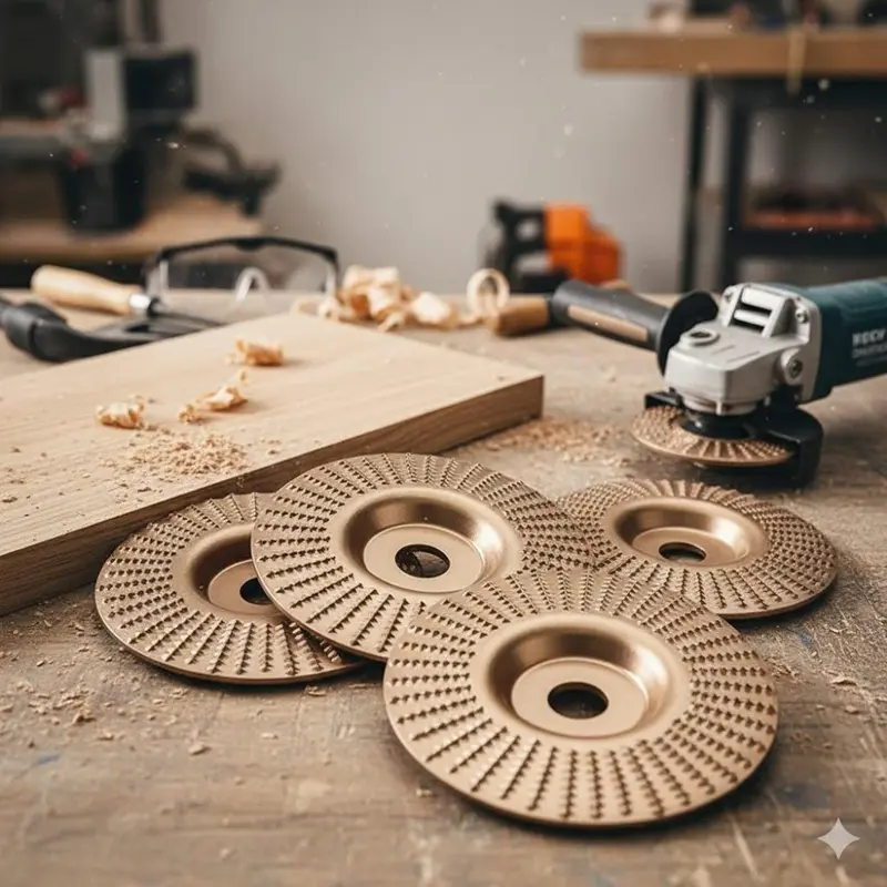 🪵Wood Carving Disc Set for Angle Grinder, Grinding & Shaping Wheel for Wood Cutting, Durable Grinder Attachment Set-JY