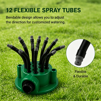 🌱 12-Head 360° Adjustable Garden Sprinkler | Water Every Corner of Your Yard-WBJ