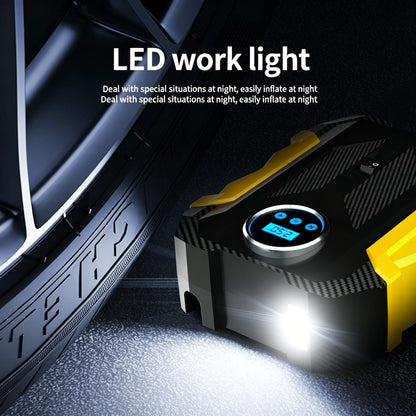 Car Air Pump, 12V 150PSl Portable Car Air Pump withLED Light, Car Tire Inflator, Professional Automobile TireInfator.Car Stuff,Cars Accessories-JY