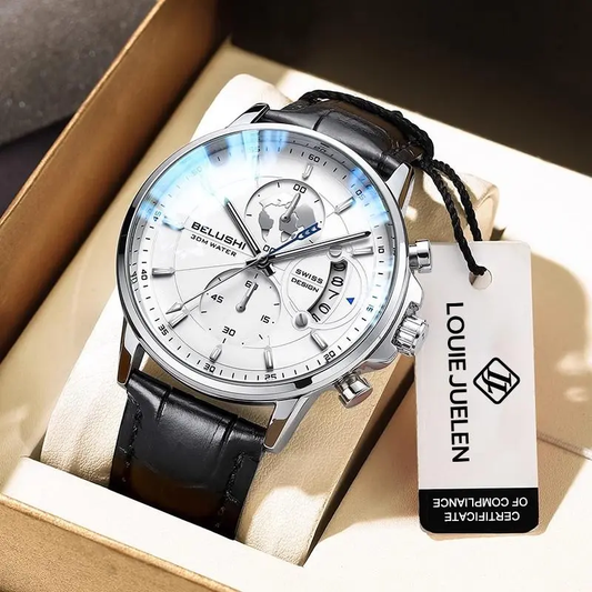 ⌚ Elegant Men's Quartz Watch ✨ Globe Design Business Casual Wristwatch-XLB