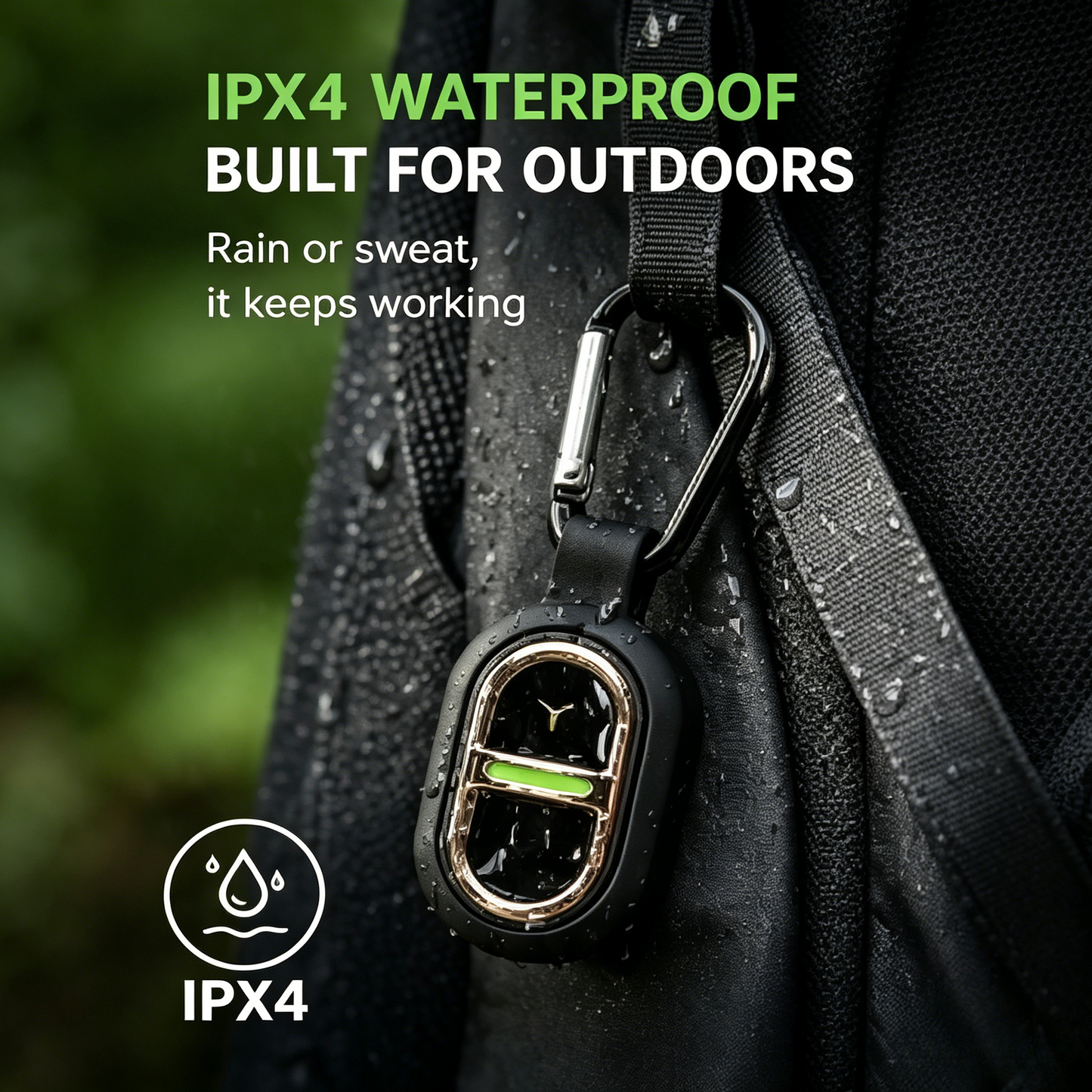 🦟 Portable Ultrasonic Mosquito Repellent | Rechargeable 15-Day Battery, IPX4 Waterproof, Chemical-Free Safe for Family-LT