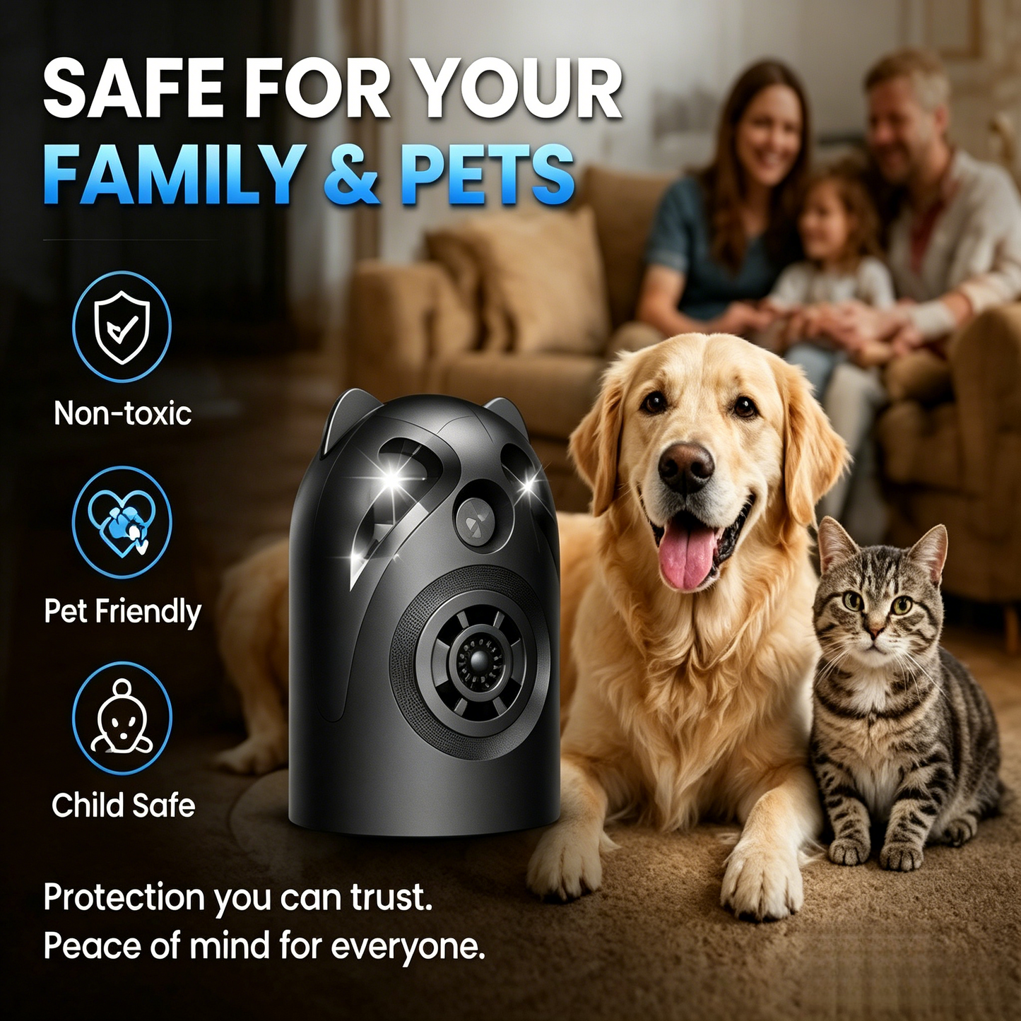 🐭 360° Ultrasonic Pest Repeller | 24/7 Rodent & Insect Control-LT