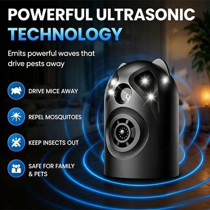 🐭 360° Ultrasonic Pest Repeller | 24/7 Rodent & Insect Control-LT