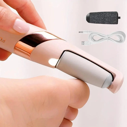 💓Rechargeable Electric Foot Callus Remover, 2-Speed with Washable Grinding Head & LED Light, Cordless Professional Pedicure Dead Skin Remover-XLB