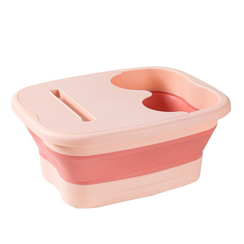 🐳Portable Folding Foot Bath Tub with Massage Function, Space-Saving Design, Hanging & No Power Required, Home Bedroom Bathroom Accessory, Home Goods-XLB