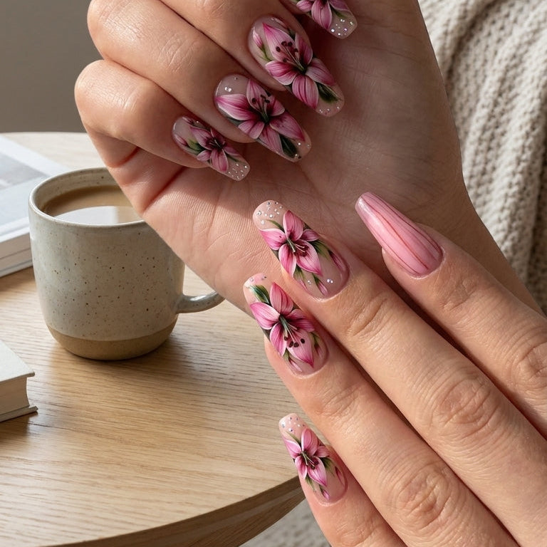 💅High-end press On Nails for Women, Reusable Glue-On Nails, ✨Easy DIY Manicure at Home-XXS