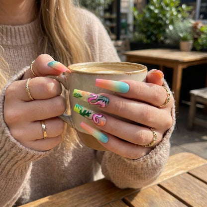 💅High-end press On Nails for Women, Reusable Glue-On Nails, ✨Easy DIY Manicure at Home-XXS