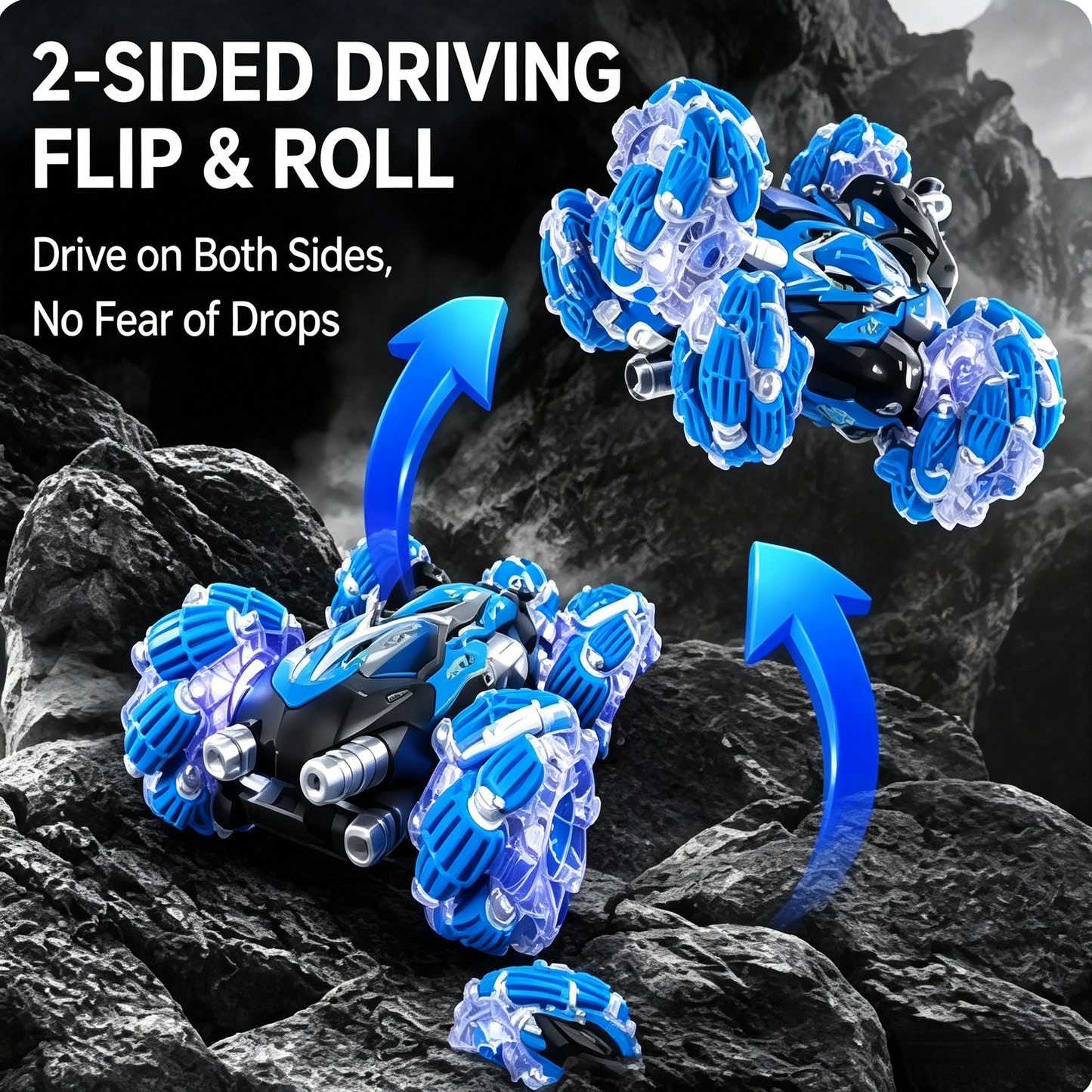 🎇 360° Rotation All Terrain RC Stunt Car Dual Remote Control Drift Car For Kids Gift-LT