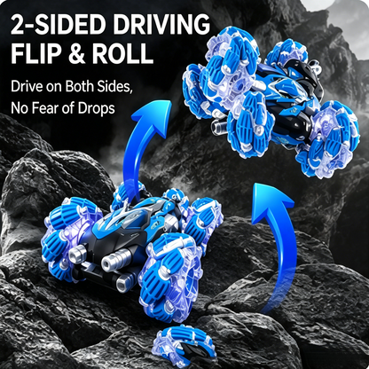 🎇 360° Rotation All Terrain RC Stunt Car Dual Remote Control Drift Car For Kids Gift-LT
