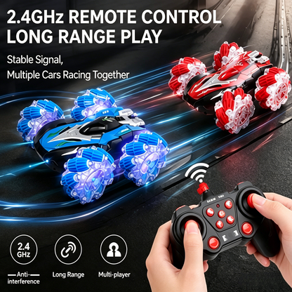 🎇 360° Rotation All Terrain RC Stunt Car Dual Remote Control Drift Car For Kids Gift-LT