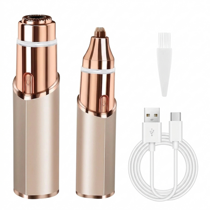👑 [No.1 US Seller] 2-in-1 Eyebrow Trimmer & Hair Eraser | Painless & USB-C Rechargeable-III