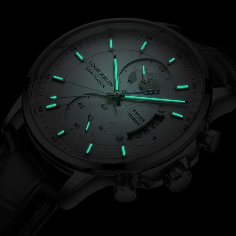 ⌚ Elegant Men's Quartz Watch ✨ Globe Design Business Casual Wristwatch-XLB