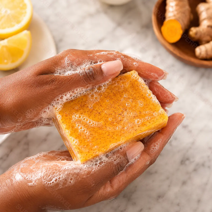 🍋Lemon Turmeric Kojic Acid Soap, Turmeric & Kojic Acid Brightening Soap, Dark Spot Remover, Kojic Acid Soap, Soap Body CareBody Wash Lemon Flawless Organic-xlb