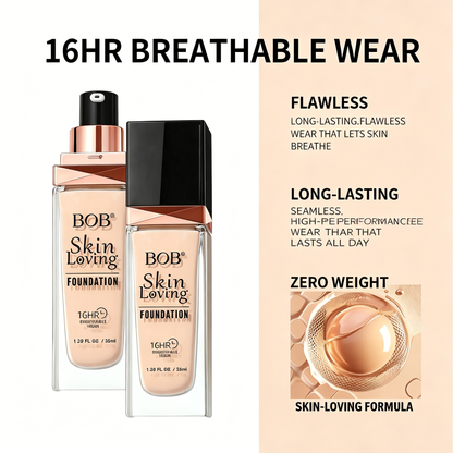BOB Long-Wearing Foundation, Transfer-Proof, Long Lasting, High Coverage-TRL