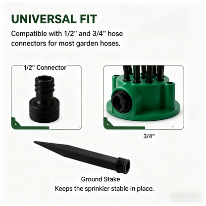 🌱 12-Head 360° Adjustable Garden Sprinkler | Water Every Corner of Your Yard-WBJ
