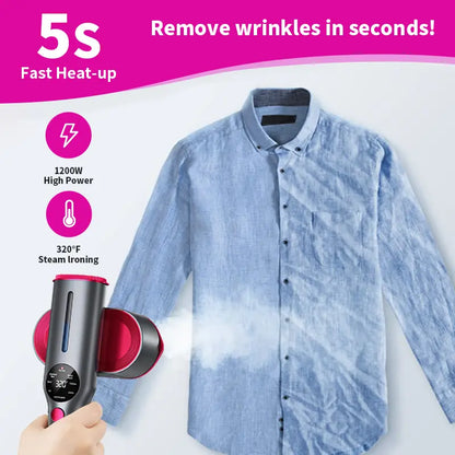 2-in-1 Smart Travel Steamer & Iron 💨 90° Swivel Handle | Fast Heating-III