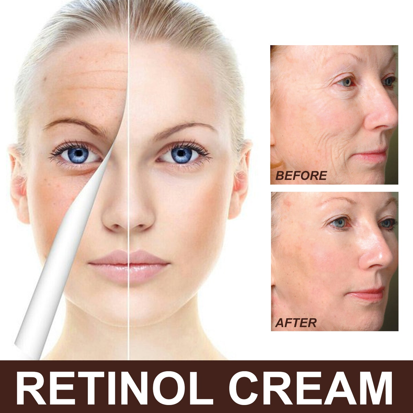EELHOE Retinol Anti-Aging Face Cream, Skin Firming Wrinkle Reducing Moisturizer, Brightening Hydrating Facial Cream for Fine Lines & Dull Skin 30g-AUX