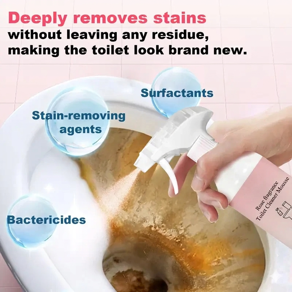 🌹 Bathroom Cleaning Foam Spray – Instantly Removes Toilet Stains & Odors ✨ -III