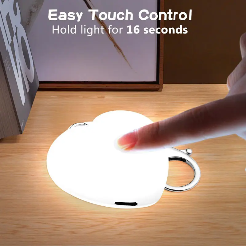 ✨Smart Touch Heart Pattern Glow Light Portable Handbag Light LED Automatic Creative Krychain Pendent Party Gift-XLB