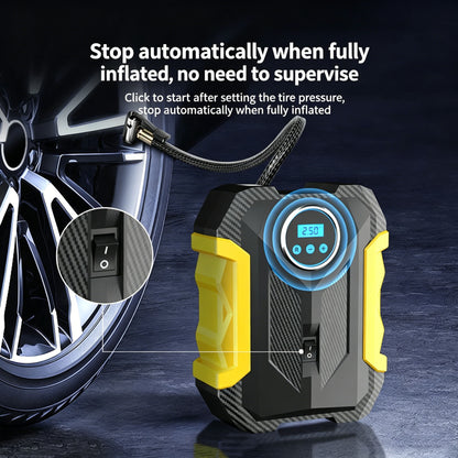 Car Air Pump, 12V 150PSl Portable Car Air Pump withLED Light, Car Tire Inflator, Professional Automobile TireInfator.Car Stuff,Cars Accessories-JY
