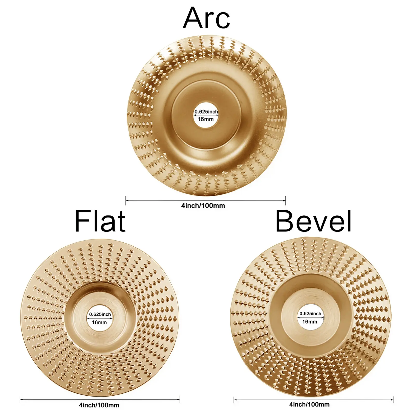 🪵Wood Carving Disc Set for Angle Grinder, Grinding & Shaping Wheel for Wood Cutting, Durable Grinder Attachment Set-JY