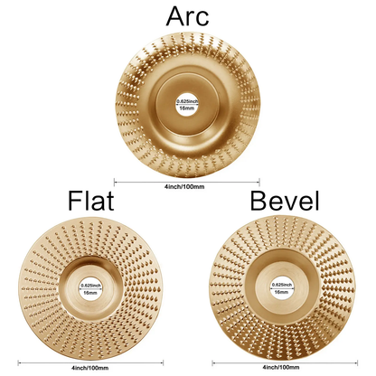🪵Wood Carving Disc Set for Angle Grinder, Grinding & Shaping Wheel for Wood Cutting, Durable Grinder Attachment Set-JY