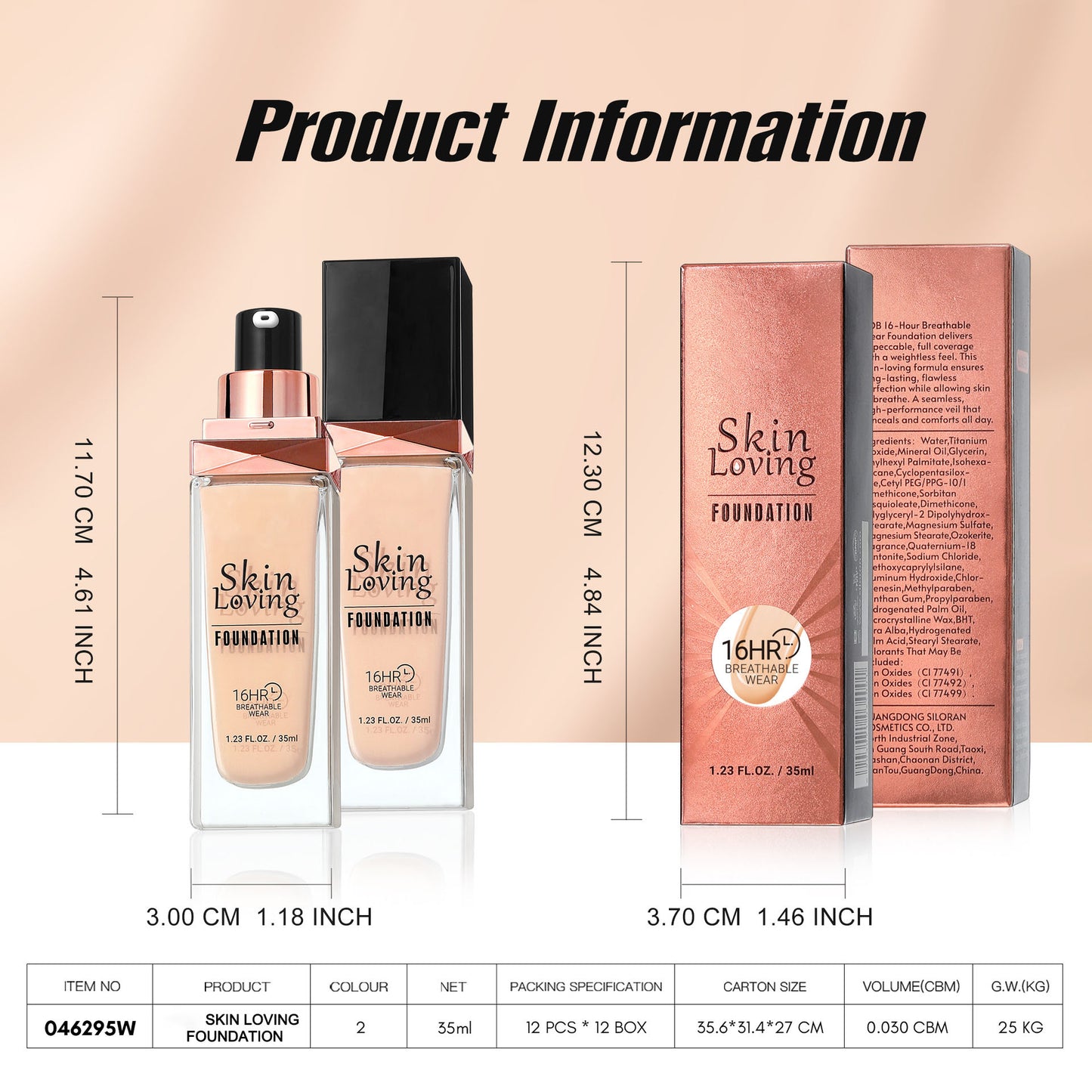 Long-Wearing Foundation, Transfer-Proof, Long Lasting, High Coverage-TRL