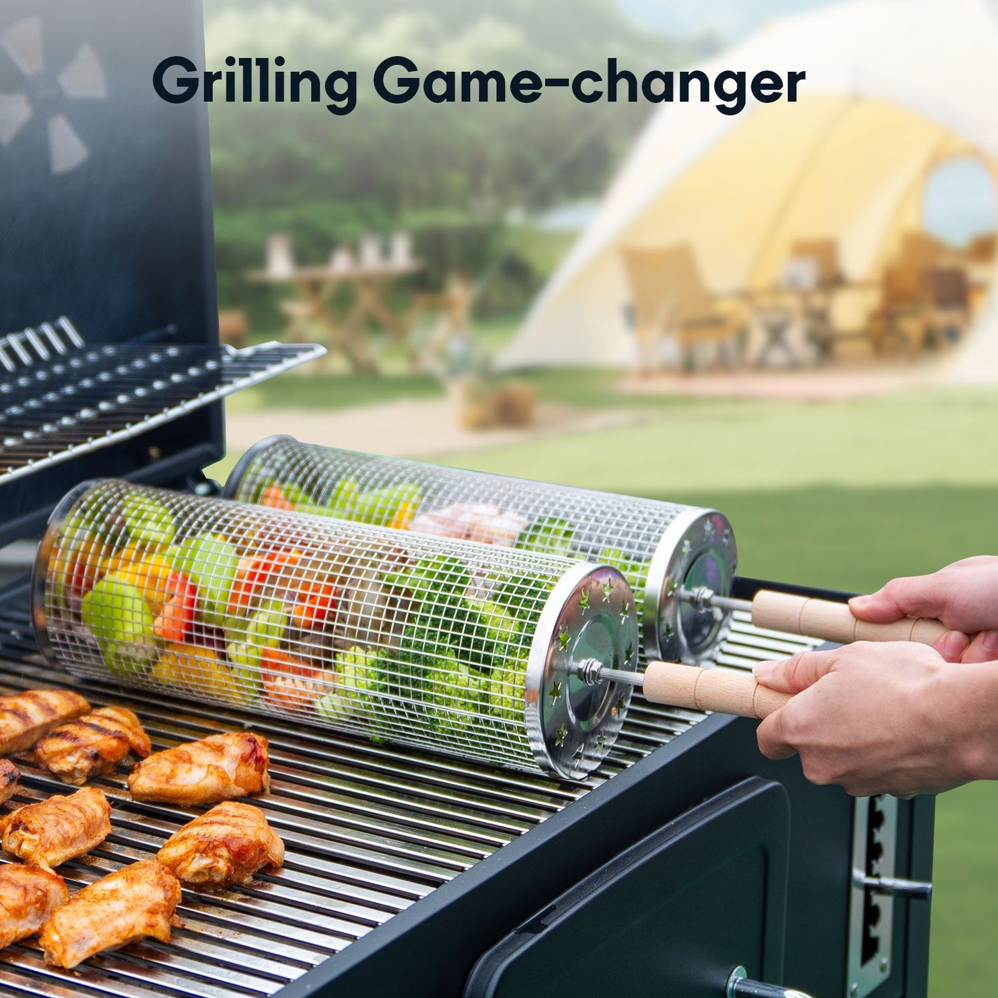 This Rolling Grill Basket Changes BBQ Forever 🔥