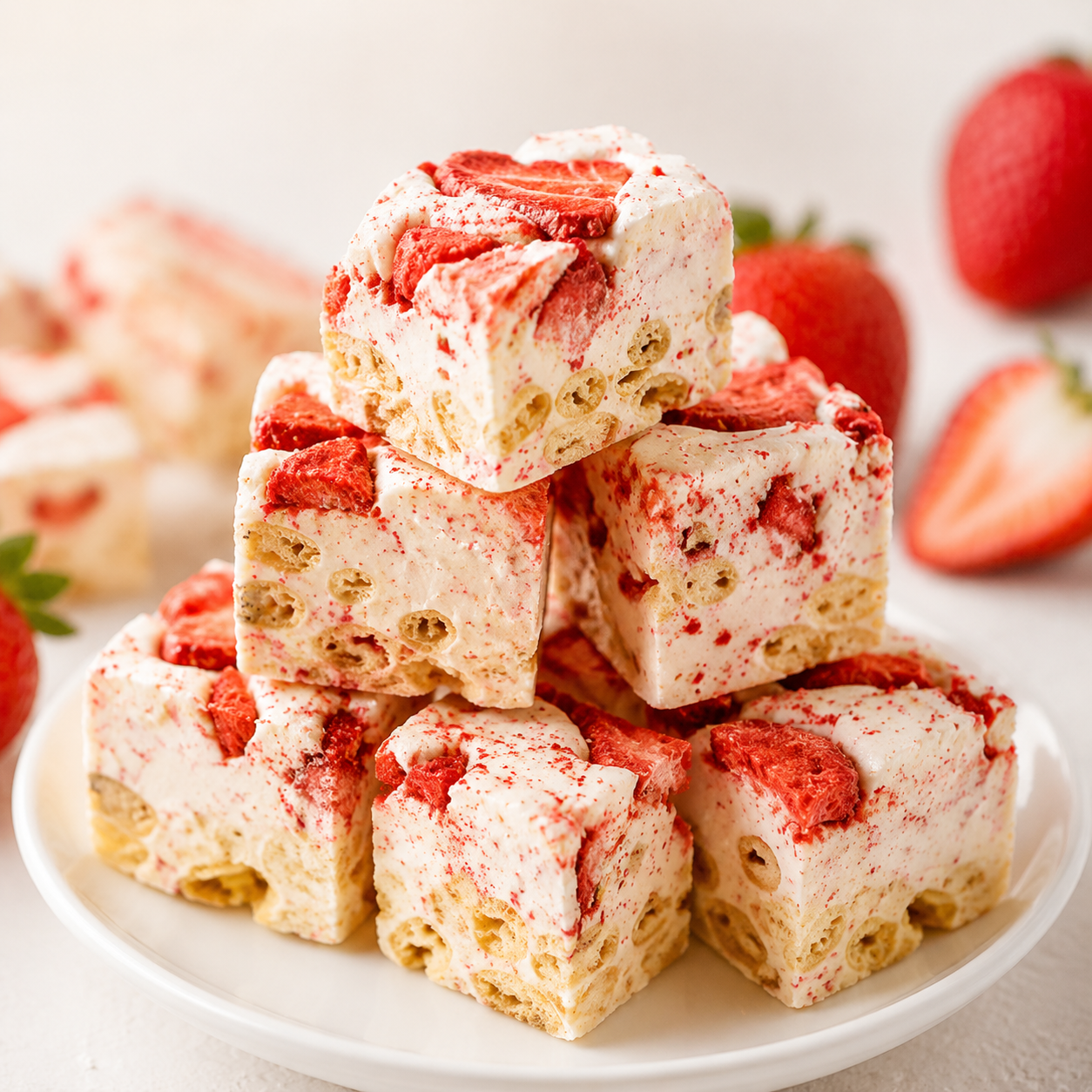 Strawberry Goat Milk Cubes – Light & Crunchy Sweet Snack-TRL