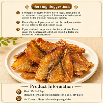 🐟 Nourish your body with high-quality deep-sea fish protein and the crisp texture of goldstripe trevally — a ready-to-eat snack tailored for those mindful of vascular health-CJP
