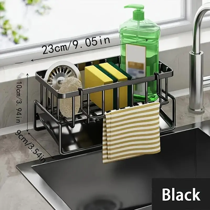 💧Kitchen Sink Organizer, 1 Count Space-Saving Sponge, Soap, Brush and Cloth Storage Rack, Kitchen Sink Storage Rack for Home and Dining Room-xlb